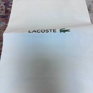 Lacoste White Empty Shopping/ Tote Bag In Great Shape!